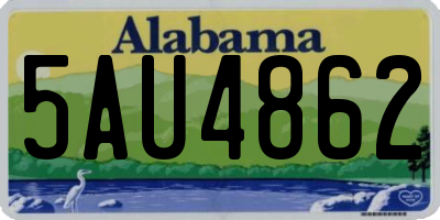 AL license plate 5AU4862