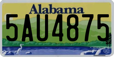 AL license plate 5AU4875