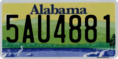 AL license plate 5AU4881