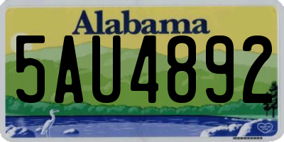 AL license plate 5AU4892