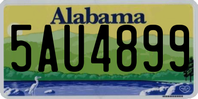 AL license plate 5AU4899