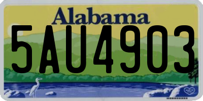 AL license plate 5AU4903