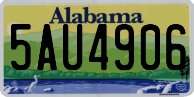 AL license plate 5AU4906