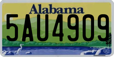 AL license plate 5AU4909