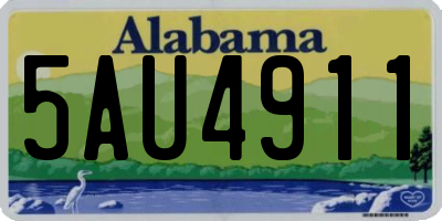 AL license plate 5AU4911
