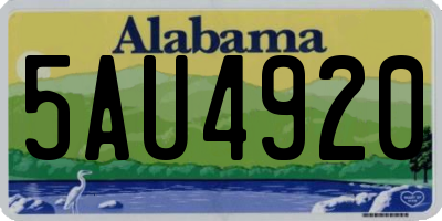 AL license plate 5AU4920