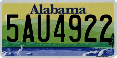 AL license plate 5AU4922