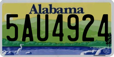 AL license plate 5AU4924