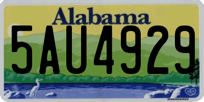 AL license plate 5AU4929