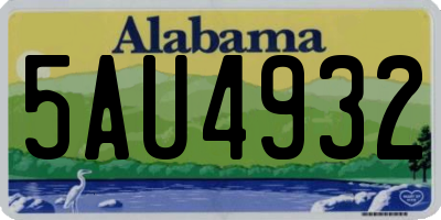 AL license plate 5AU4932