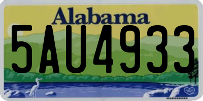 AL license plate 5AU4933