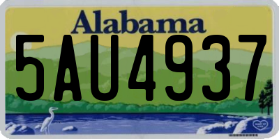 AL license plate 5AU4937