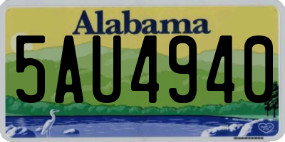 AL license plate 5AU4940