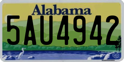 AL license plate 5AU4942