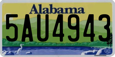 AL license plate 5AU4943