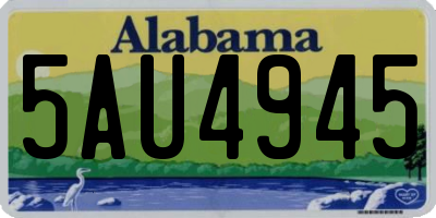 AL license plate 5AU4945