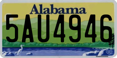 AL license plate 5AU4946