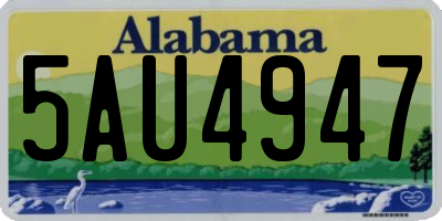 AL license plate 5AU4947
