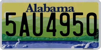 AL license plate 5AU4950