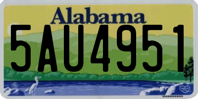 AL license plate 5AU4951