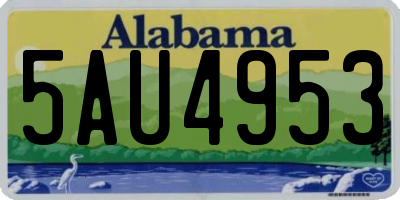 AL license plate 5AU4953