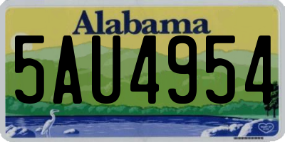 AL license plate 5AU4954