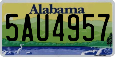 AL license plate 5AU4957