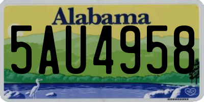 AL license plate 5AU4958