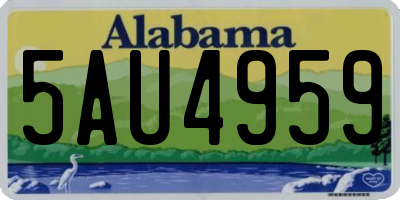 AL license plate 5AU4959