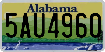 AL license plate 5AU4960