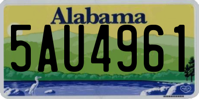 AL license plate 5AU4961