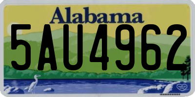 AL license plate 5AU4962