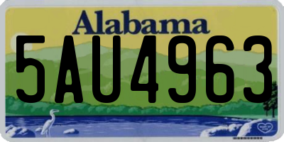 AL license plate 5AU4963