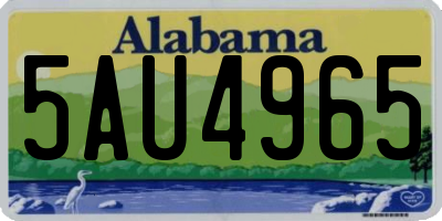 AL license plate 5AU4965