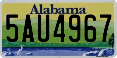 AL license plate 5AU4967