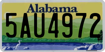 AL license plate 5AU4972
