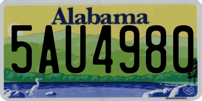 AL license plate 5AU4980