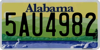 AL license plate 5AU4982