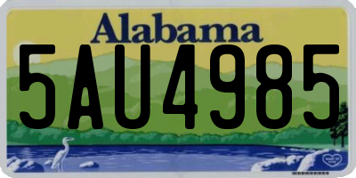 AL license plate 5AU4985