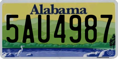 AL license plate 5AU4987