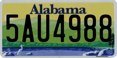 AL license plate 5AU4988