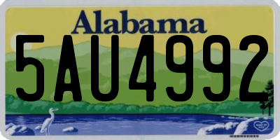 AL license plate 5AU4992