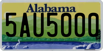 AL license plate 5AU5000