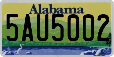 AL license plate 5AU5002