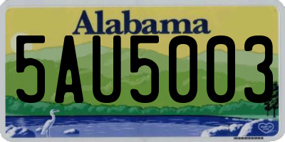 AL license plate 5AU5003