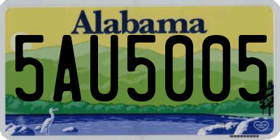 AL license plate 5AU5005