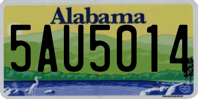 AL license plate 5AU5014