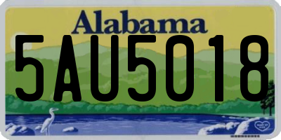 AL license plate 5AU5018