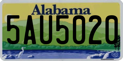 AL license plate 5AU5020