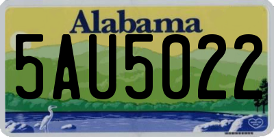 AL license plate 5AU5022